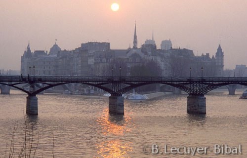 La Seine,île de la Cité,cathédrale Notre-Dame,passerelle des arts,pont
