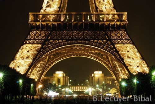 Tour Eiffel, Palais de Chaillot, nuit